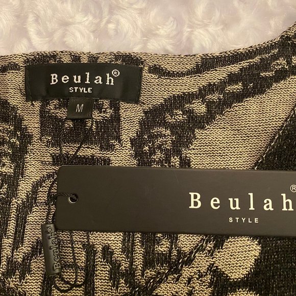 Beulah Ladies Dark & Light Gray Textured Long Sleeve Blouse - Small & Medium - Picture 7 of 10